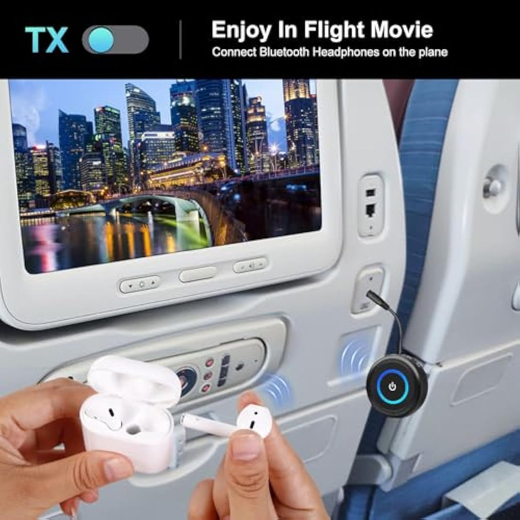 Giveet Bluetooth 5.3 Transmitter Receiver | Low Latency 2-in-1 Audio Adapter