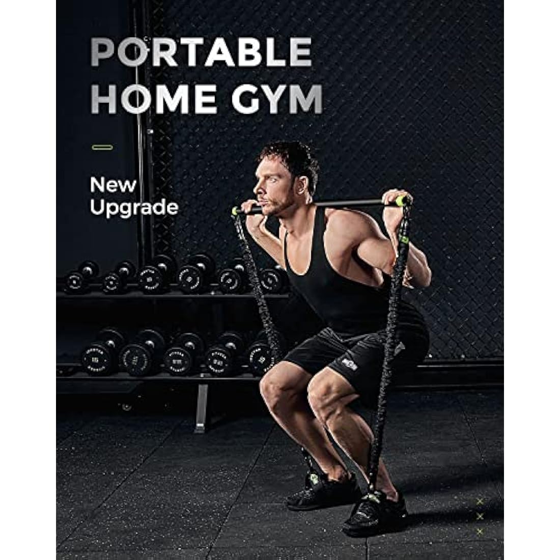 INNSTAR Portable Home Gym 5.0 – Resistance Bands & Detachable Bar Set