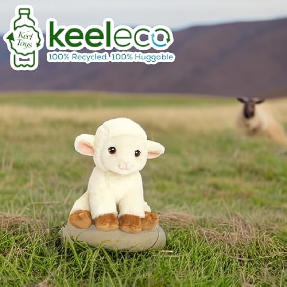Deluxe Paws Sheep Recycled Eco Plush Toy – Sustainable Soft Toddler Toy
