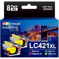 GPC Image LC421XL Compatible Ink Cartridges for Brother DCP-J1050DW, 8-Pack