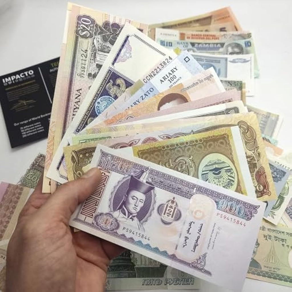 World Banknote Collection – 50 Uncirculated Foreign Bills