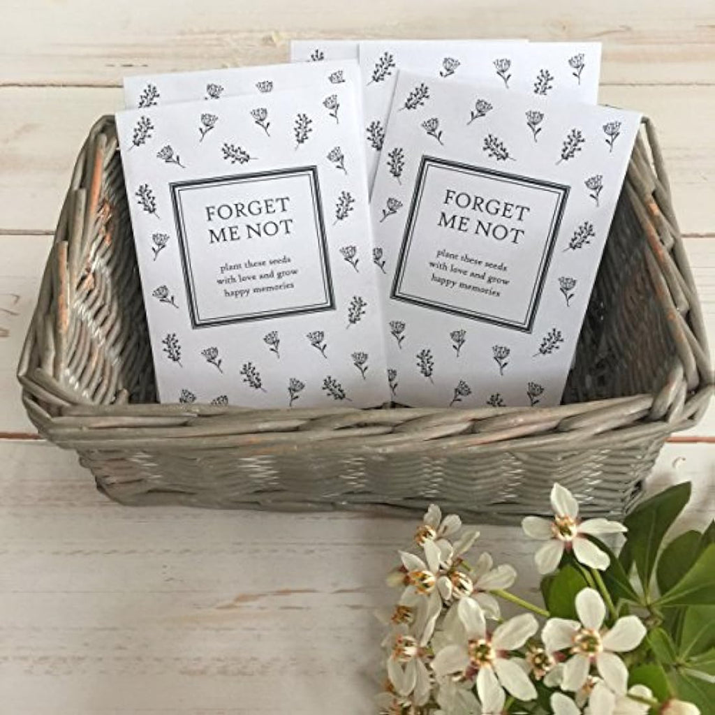 Angel & Dove Forget-Me-Not Seed Packet Funeral Favours - 10 Pack Memorial