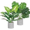 2-Pack Artificial Monstera Plants – 16" Faux Potted Greenery