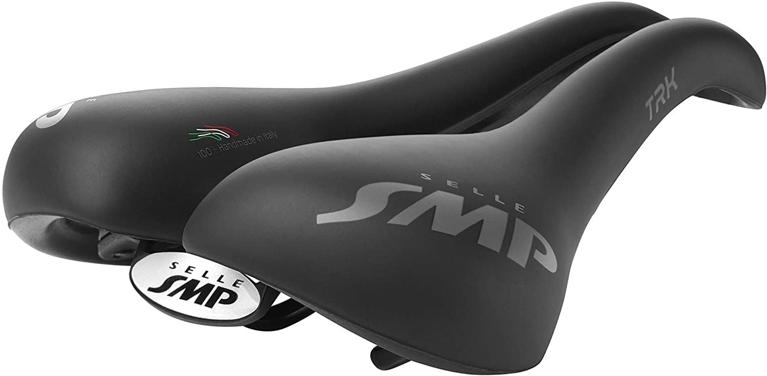 Selle SMP TRK Large Ergonomic Bicycle Saddle - Black Steel Frame