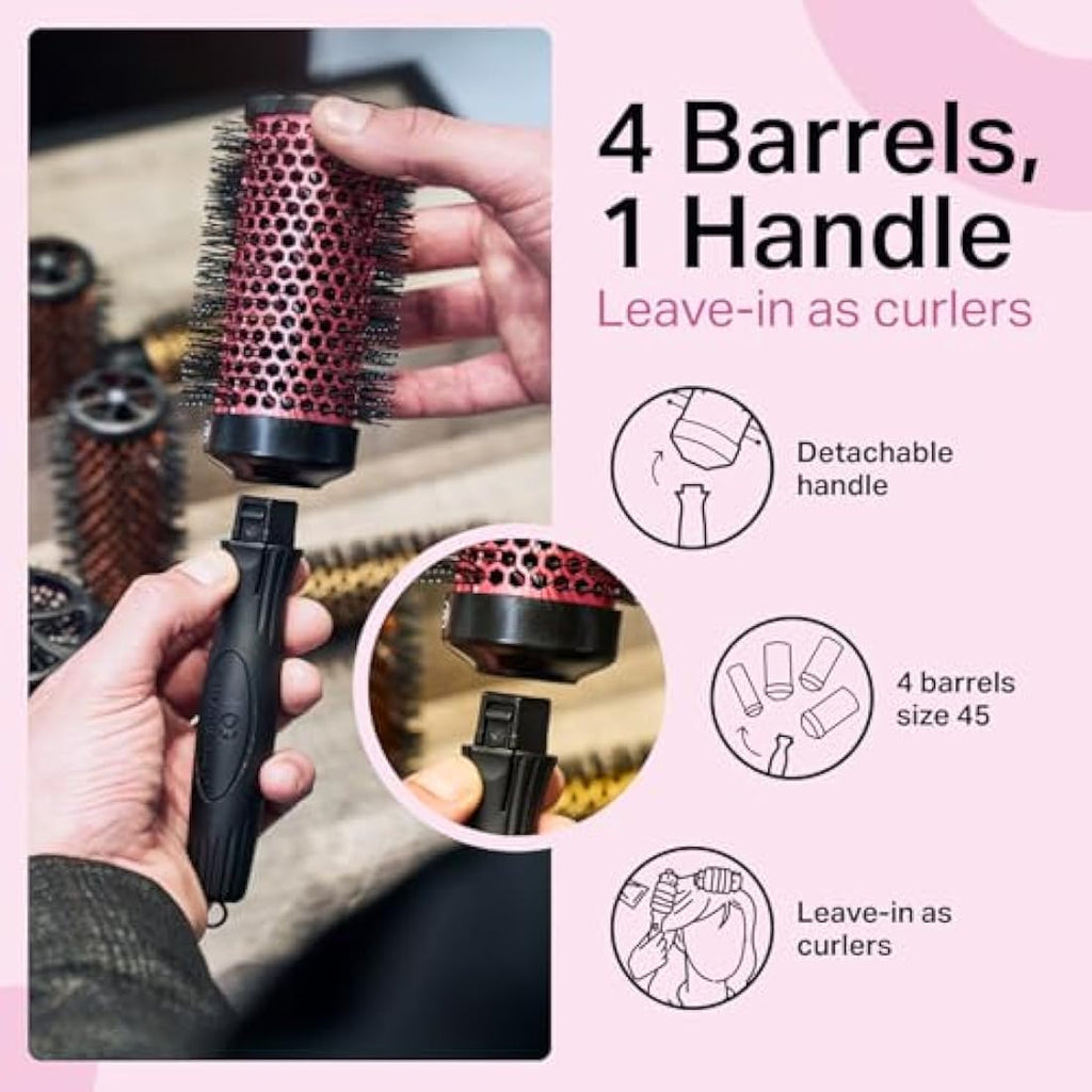Olivia Garden Multibrush Kit | 45mm Detachable Barrels & Handle
