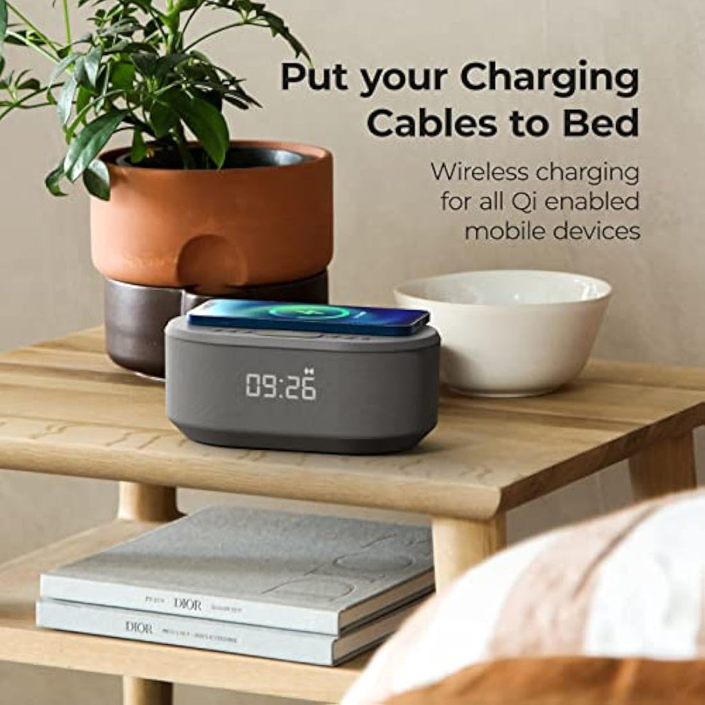 i-box Dawn Alarm Clock with Wireless Charging and Bluetooth Speaker