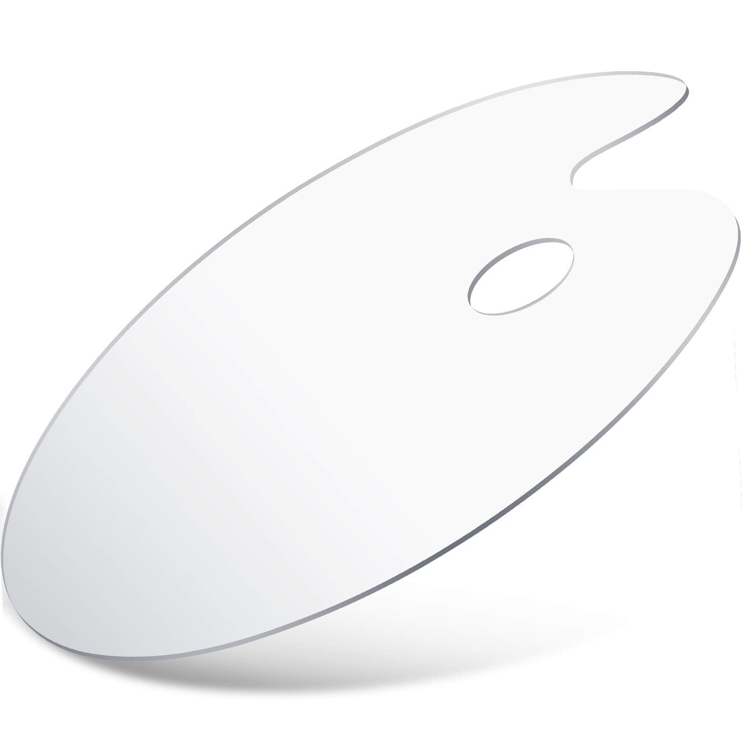 WILLBOND Clear Acrylic Paint Palette – Thick Oval Artist Mixing Tray
