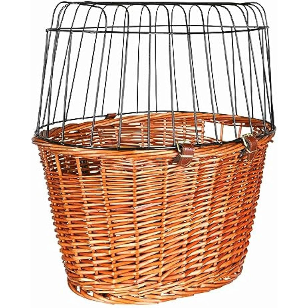 Trixie Willow Front Dog Bike Basket with Grid - Natural - 44x48x33cm