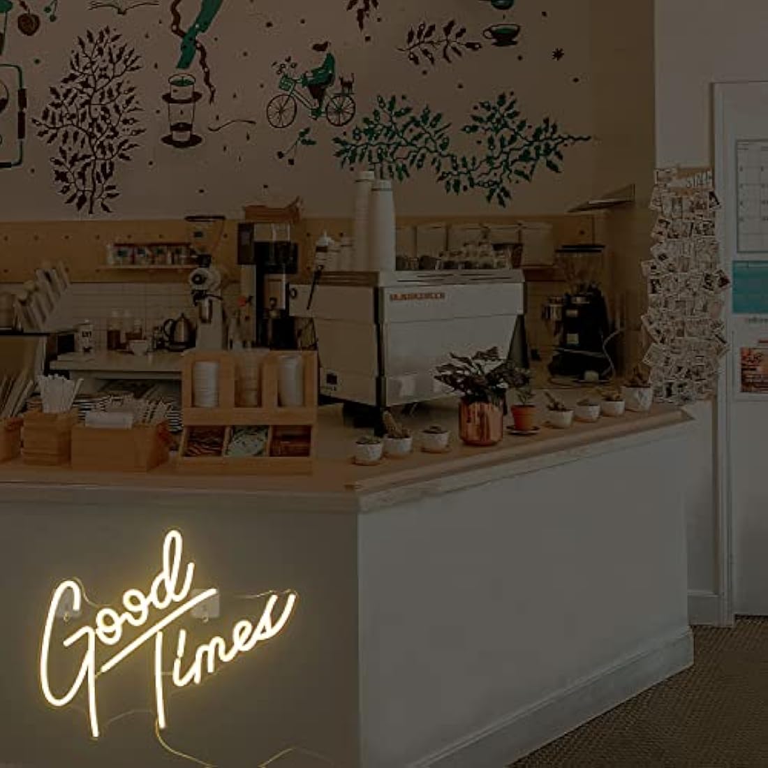 Looklight Good Times Neon Sign – Warm White LED Wall Decor for Weddings