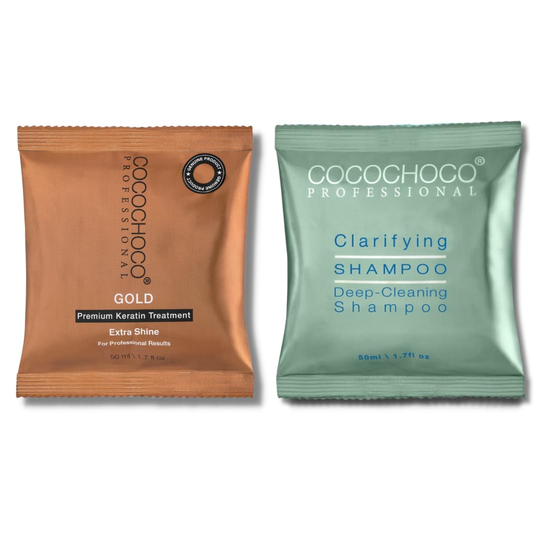 Cocochoco Gold Brazilian Keratin Hair Treatment Kit - 50ml Smoothing Set