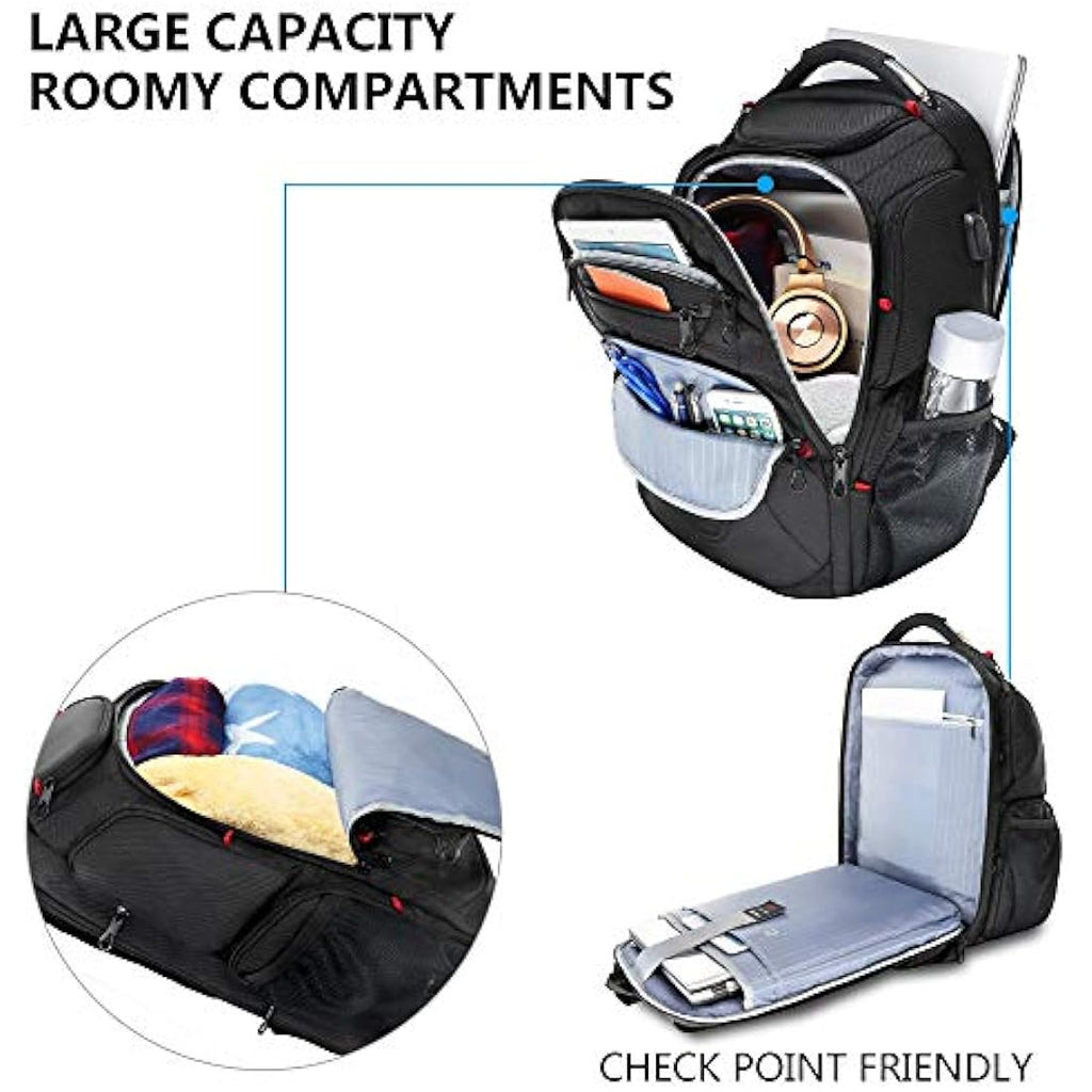 KROSER 17.3 Inch Laptop Backpack – TSA Travel Bag with RFID & USB Port