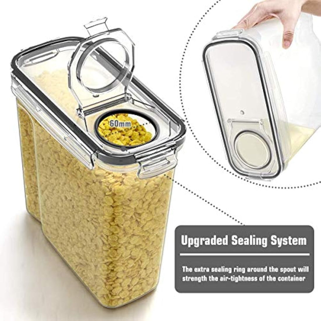 Wildone Airtight Cereal Container Set | 4L BPA-Free Food Storage (4 Pack)