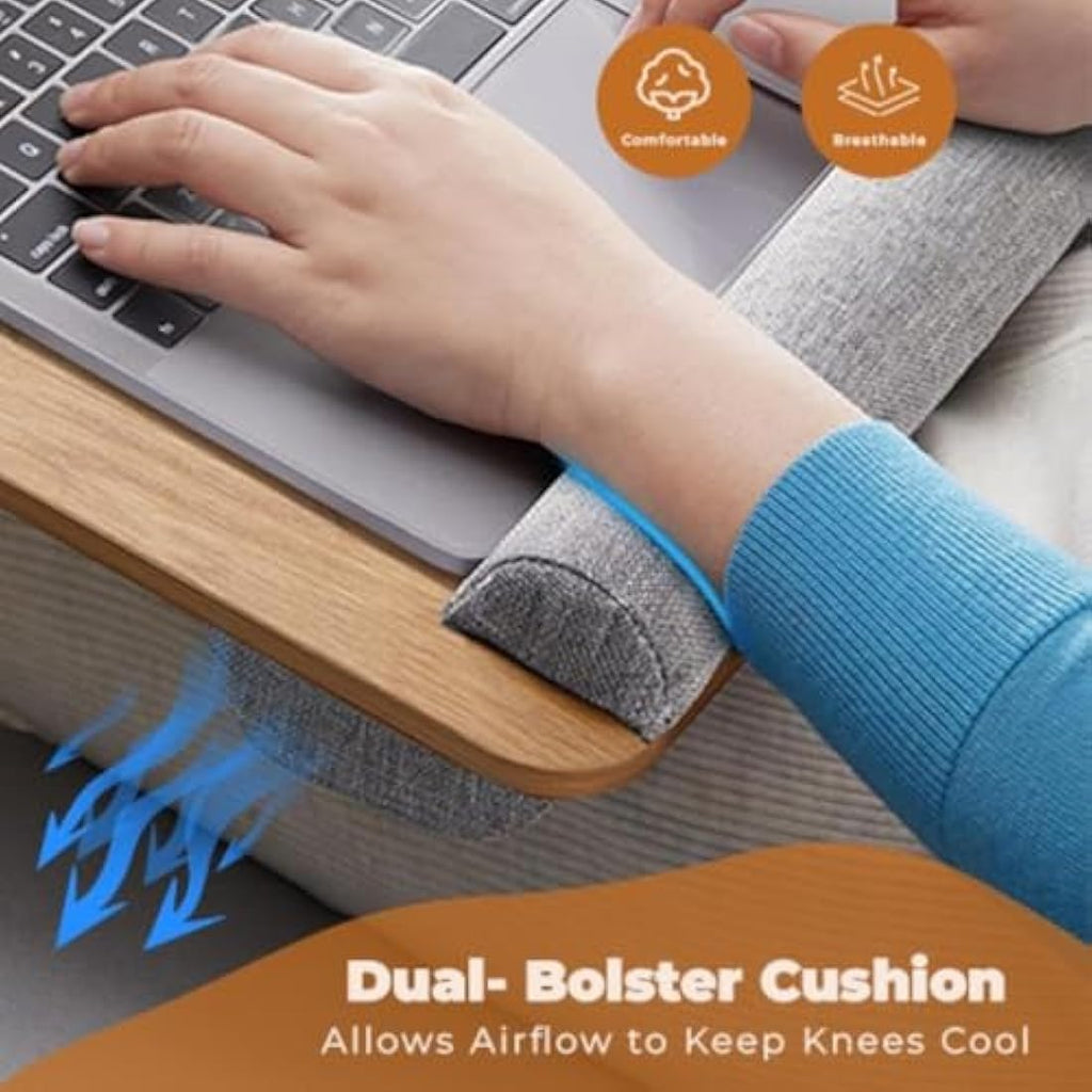 Lap Desk – 17" Laptop Tray with Mouse Pad & Phone Holder