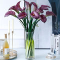 Jolof Store Real Touch Calla Lily Artificial Flowers - 5 Pcs Purple