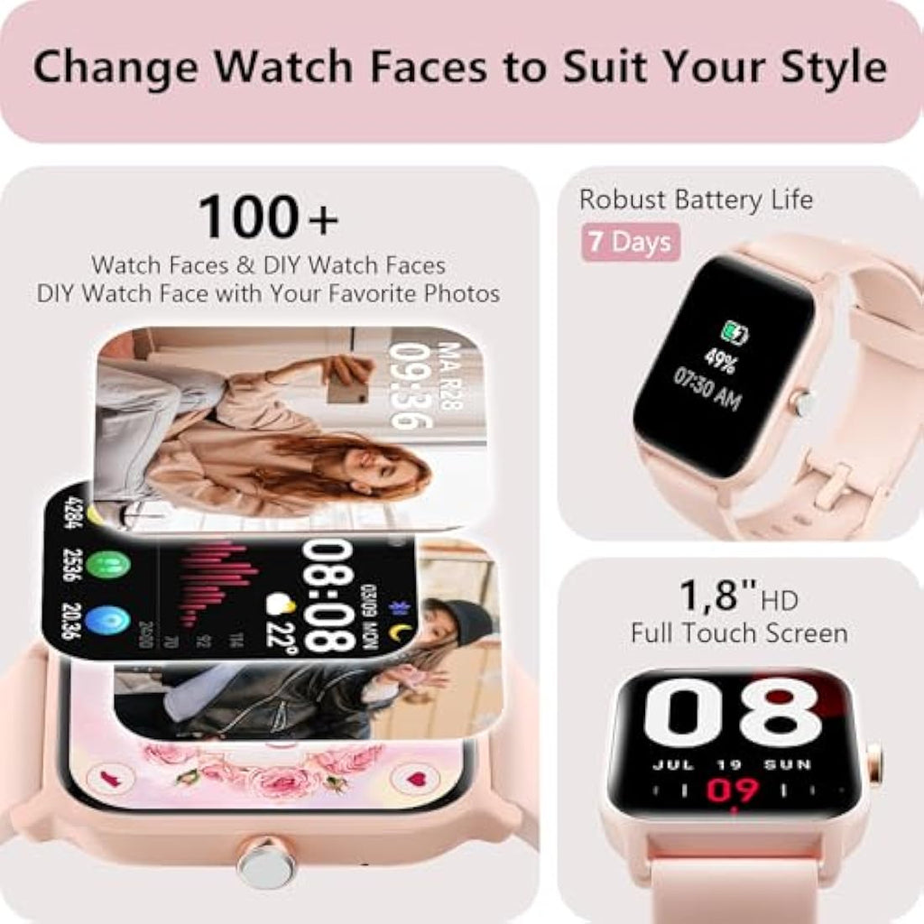 Yoever Women's Smart Watch | 1.8" HD Screen with Alexa & Bluetooth Calling
