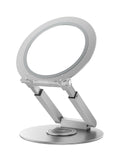 Anifrim Telescopic Laptop Stand, 360 Rotating Computer Stand Adjustable Height Swivel Pull Out Design Ergonomic Latptop Riser Standing Desk Converter