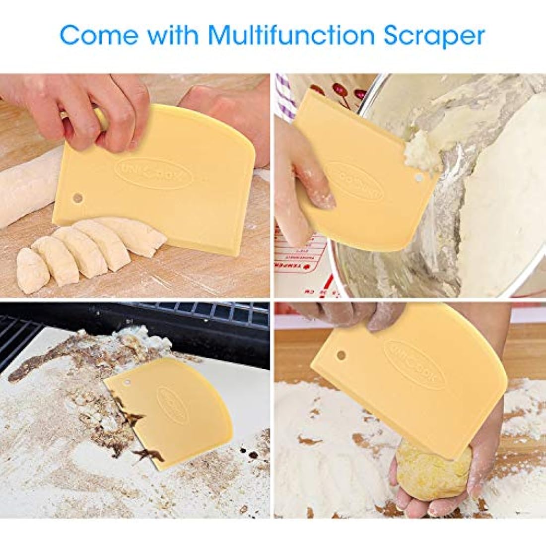 Unicook Cordierite Pizza Stone | Rectangular Baking Stone, 38 x 30 cm