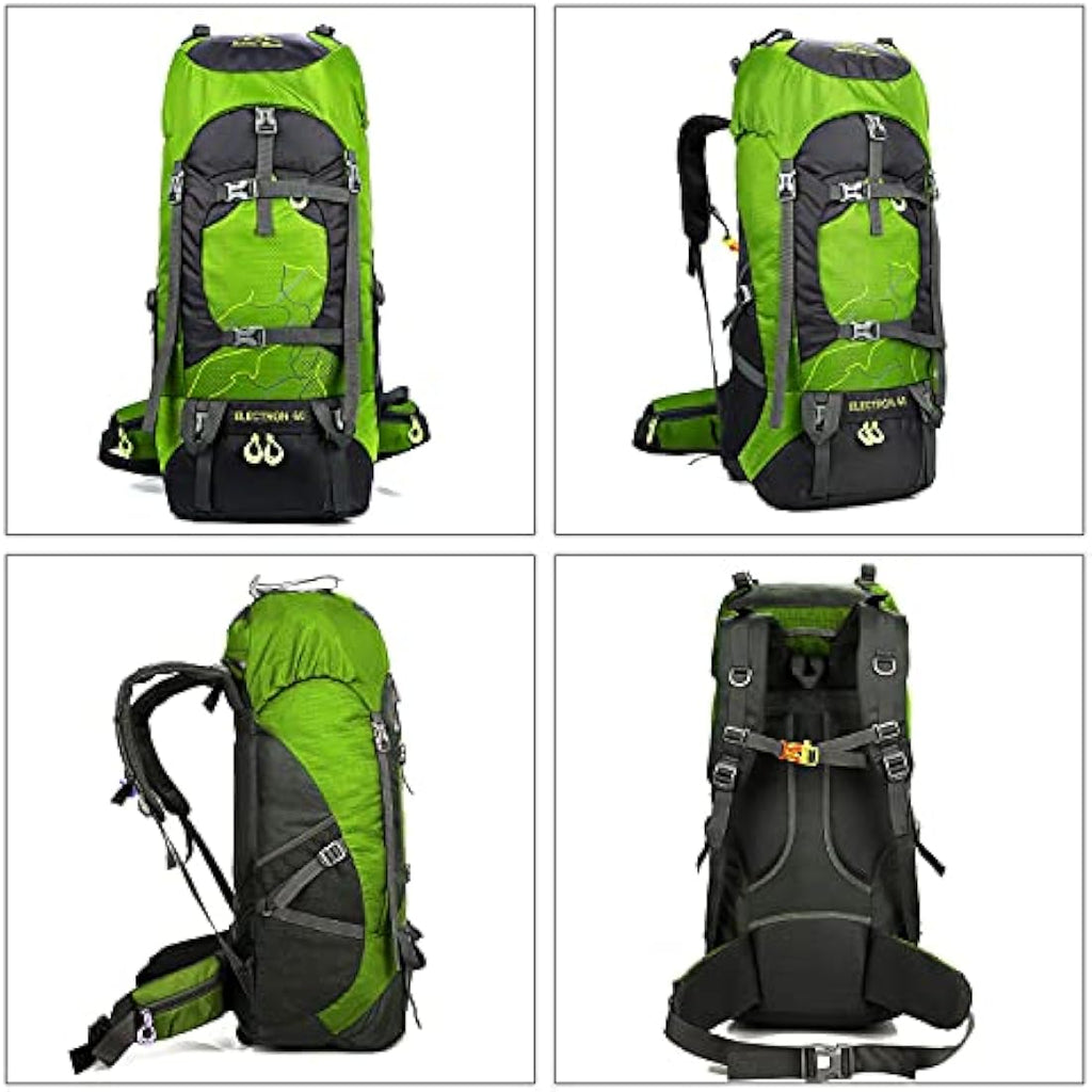 60L Hiking Backpack – Waterproof Nylon Camping Rucksack