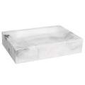 Sweet Home Collection Plaza Soap Dish – Modern Faux Marble Resin