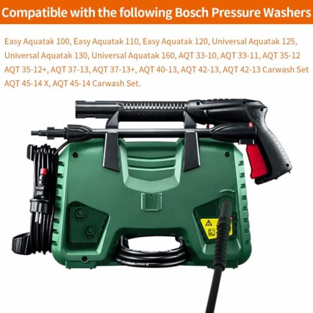 Fai Top 15M High Pressure Hose for Bosch AQT Washers | Tangle-Free Black