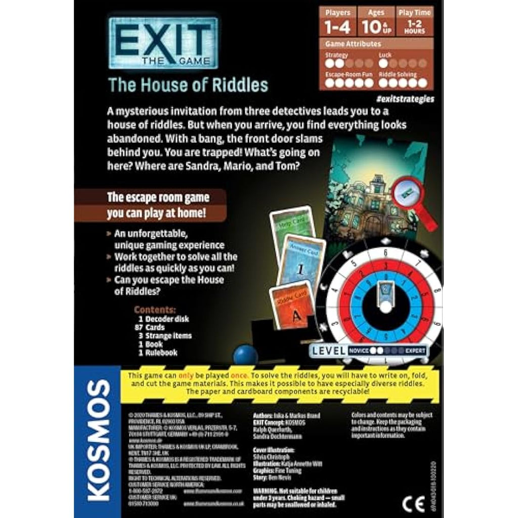 Thames & Kosmos EXIT: The House of Riddles Escape Room Board Game