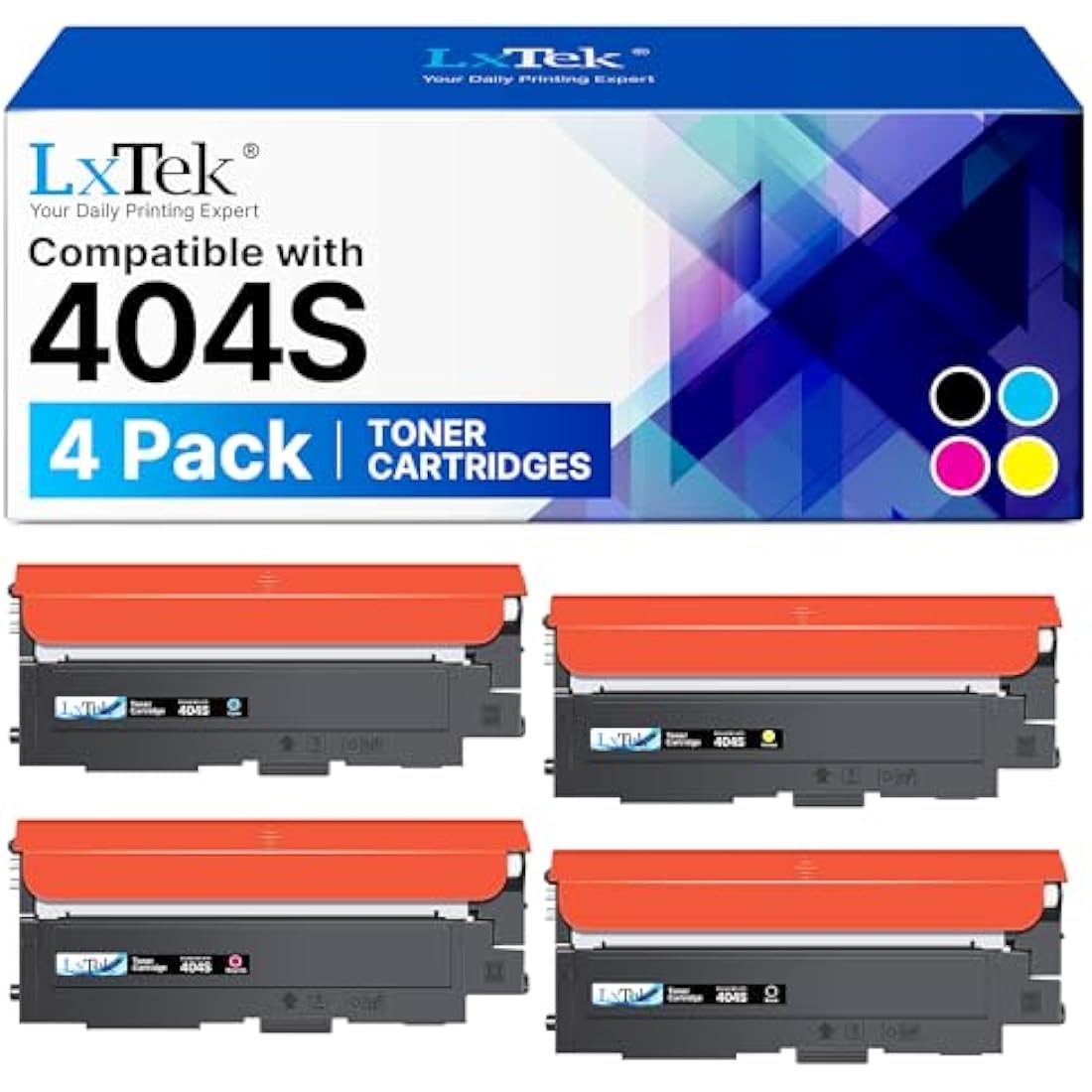 LxTek CLT-P404C Compatible Toner for Samsung Xpress C430 C480 | 4-Pack