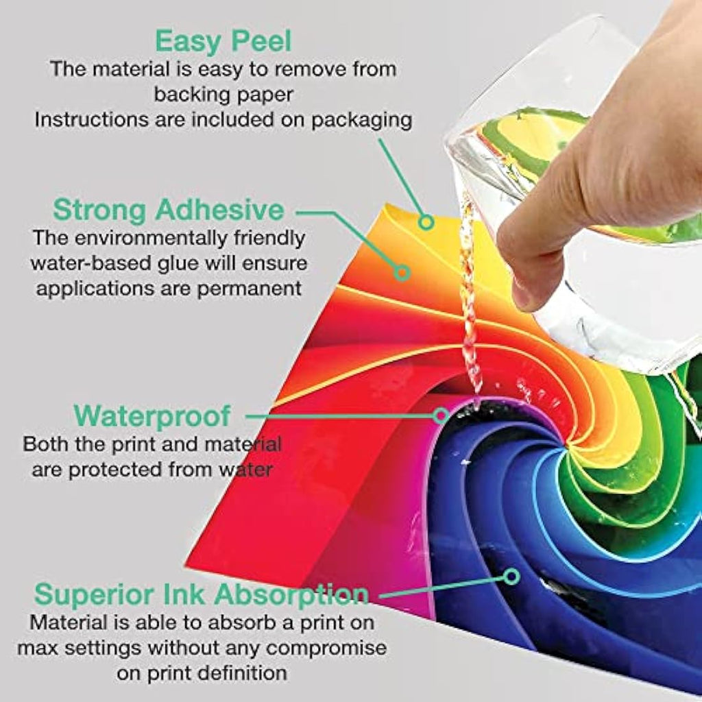 Evergreen Goods A4 Glossy White Printable Vinyl Sticker Paper – 100 Sheets