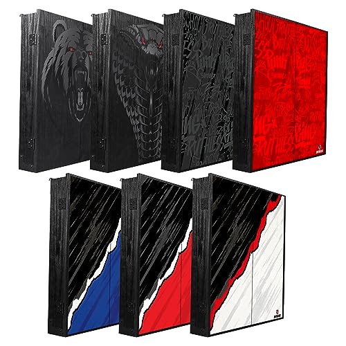 Ruthless Heavy Duty Dartboard Cabinet | Professional Square Black Storage