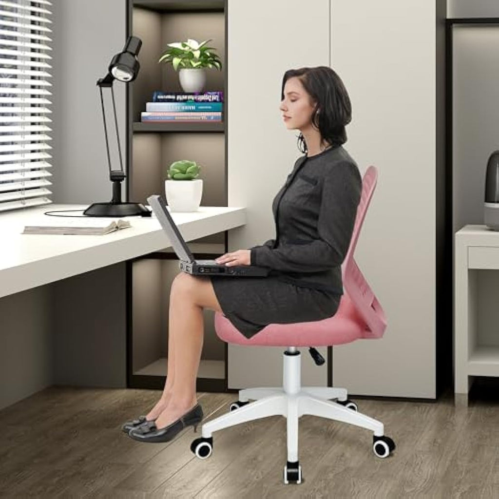 Armless Mesh Desk Chair – Ergonomic Swivel Office Chair