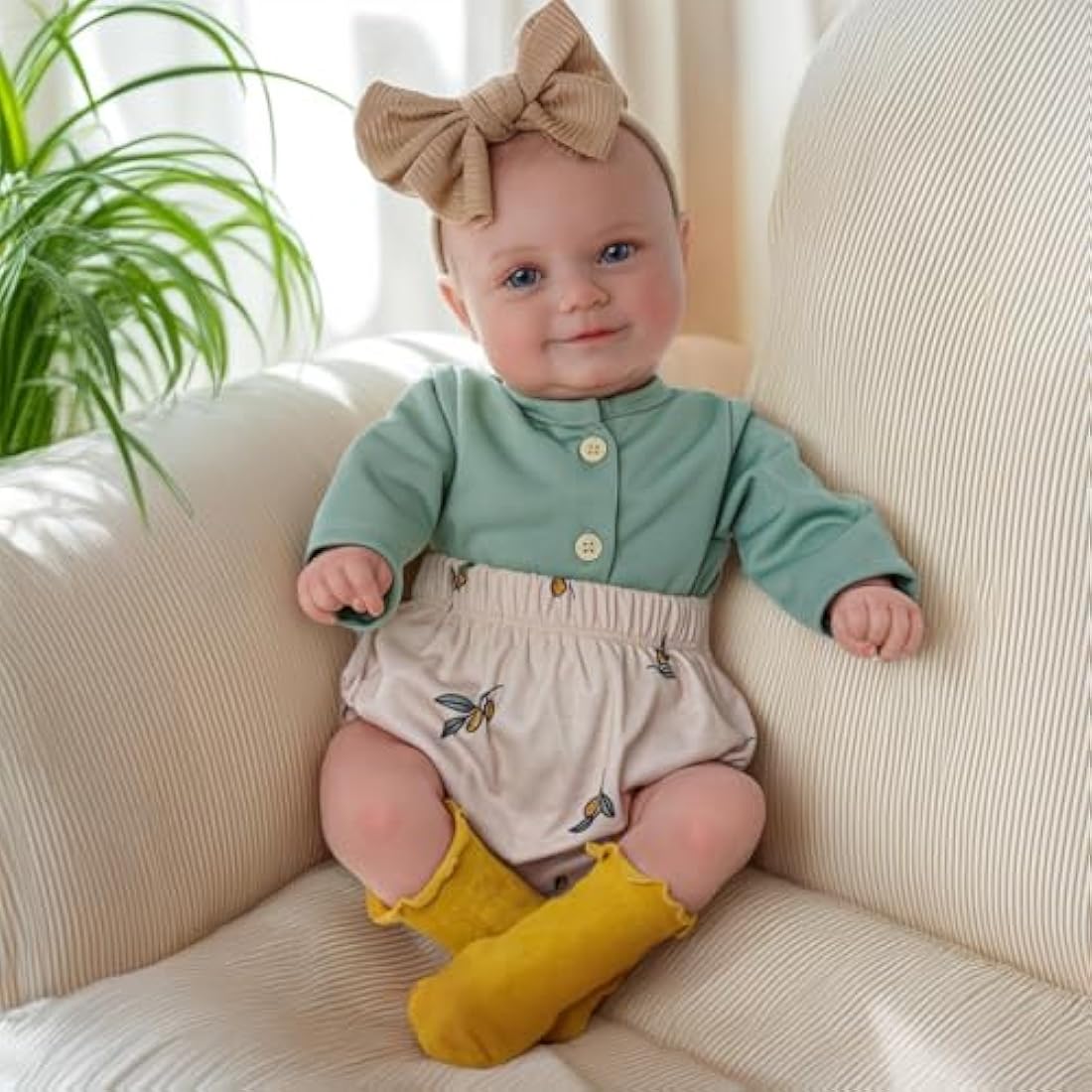 BABESIDE 20 Inch Lifelike Reborn Baby Doll – Silicone Vinyl with Soft Cloth Body