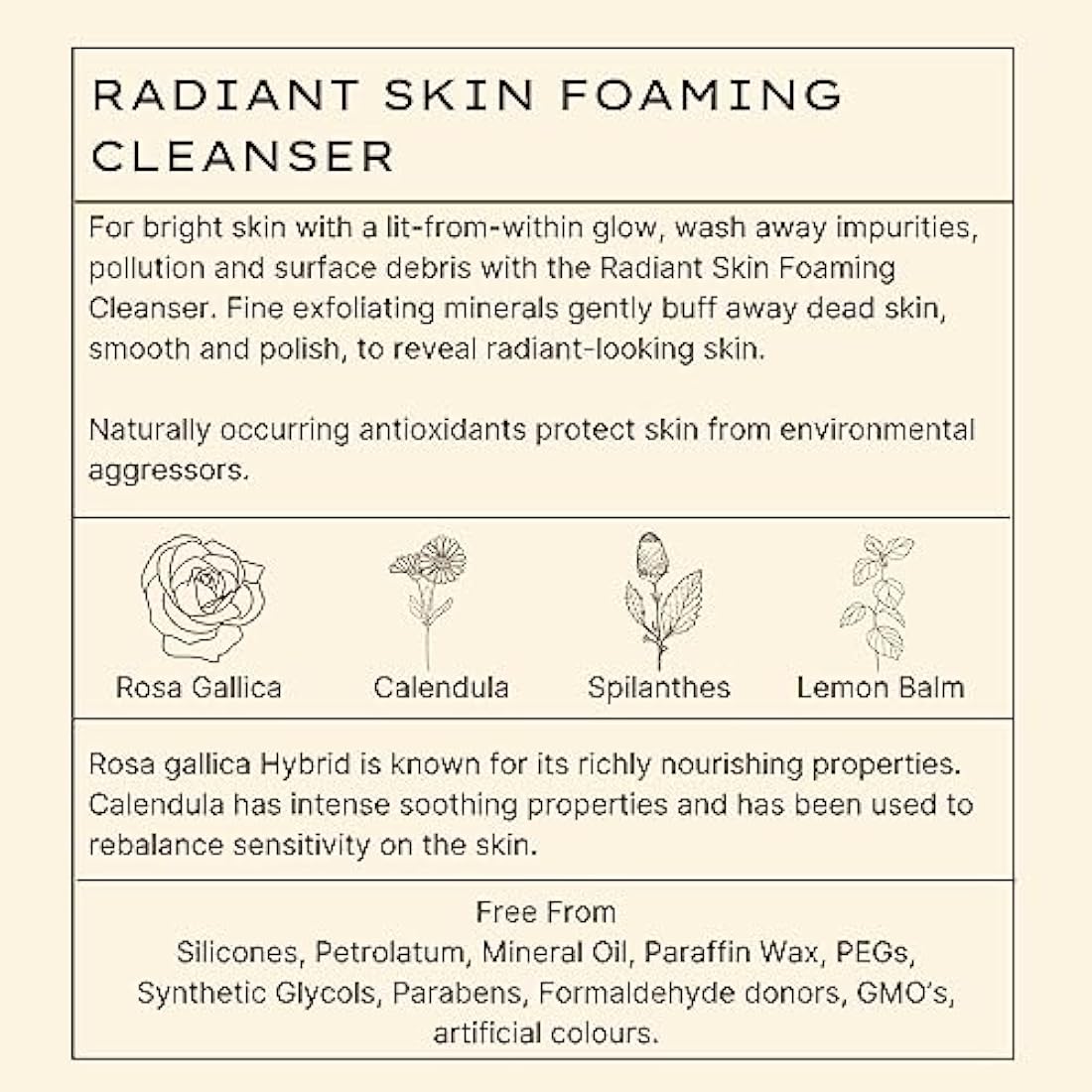 Jurlique Radiant Skin Foaming Cleanser – Natural Exfoliating Face Wash – 80g