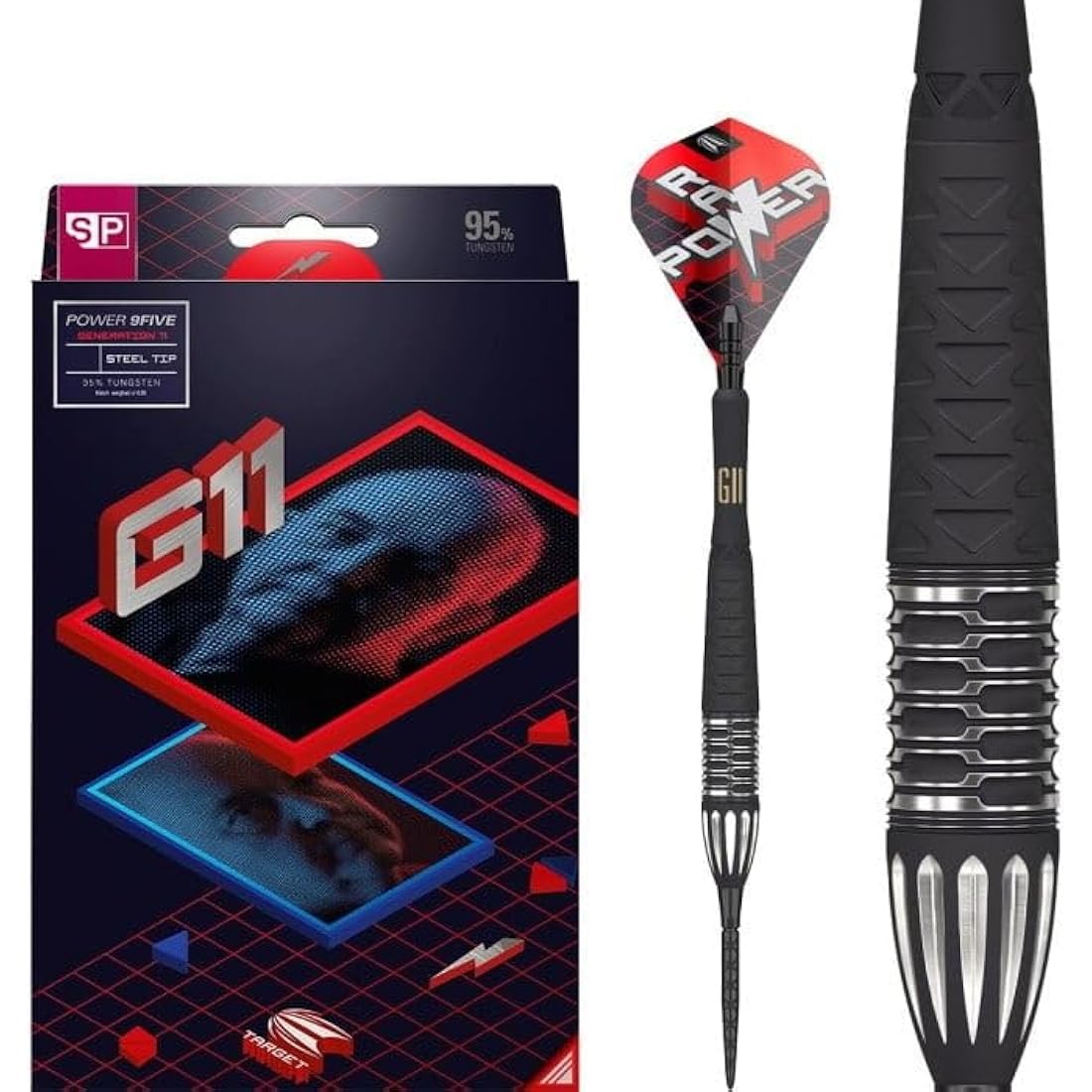 Target Phil Taylor Gen 11 Power 9-Five 95% Tungsten Steel Tip Darts Set