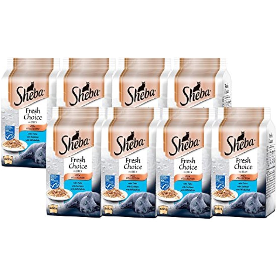 Sheba Fresh Choice Fish Collection in Jelly Wet Cat Food - 6 x 50g