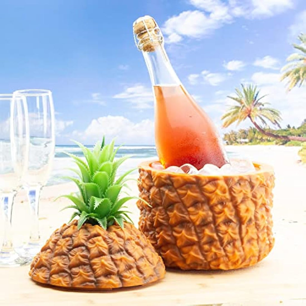 Jolof Store Retro Pineapple Ice Bucket – 1500ml Insulated Vintage Cooler