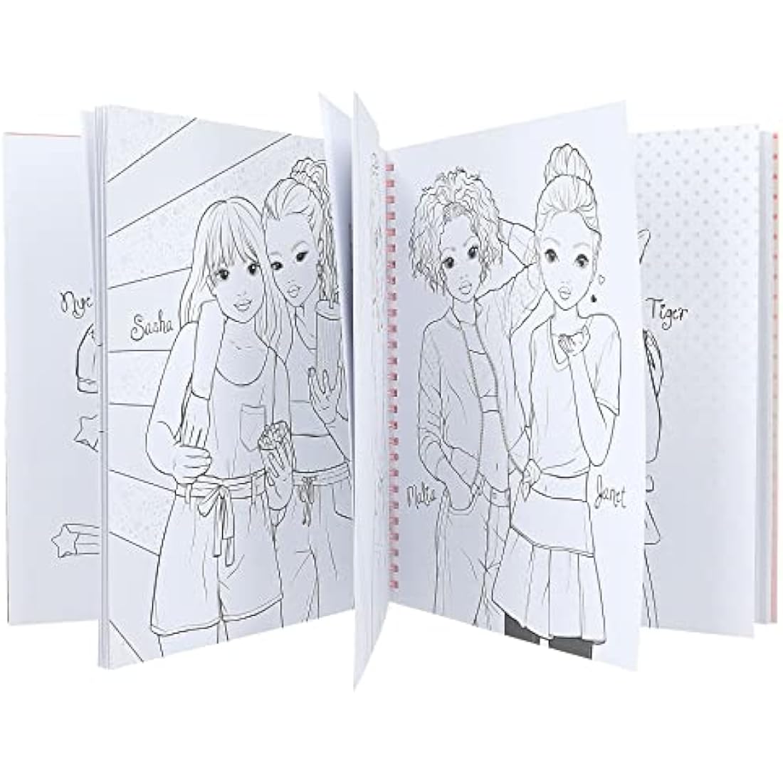 TOPModel Cutie Star Colouring Book Set – Fashion Design with Stickers