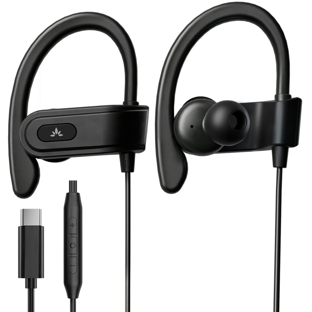 Avantree C171 USB-C Wired Earbuds with Mic for iPhone 16 & Sports