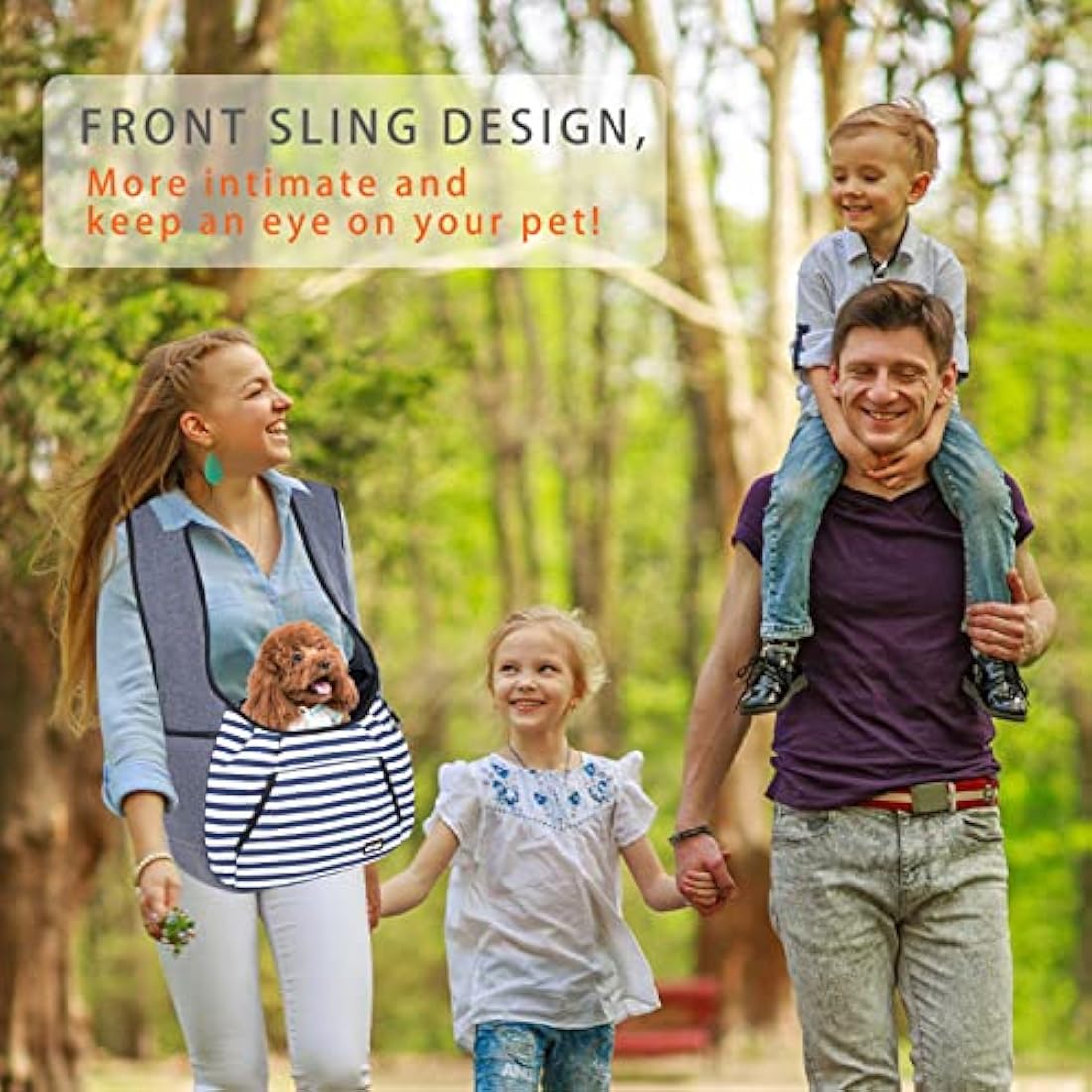 Jolof Store Dog Sling Carrier – Adjustable Pet Travel Bag with Bottom Pad