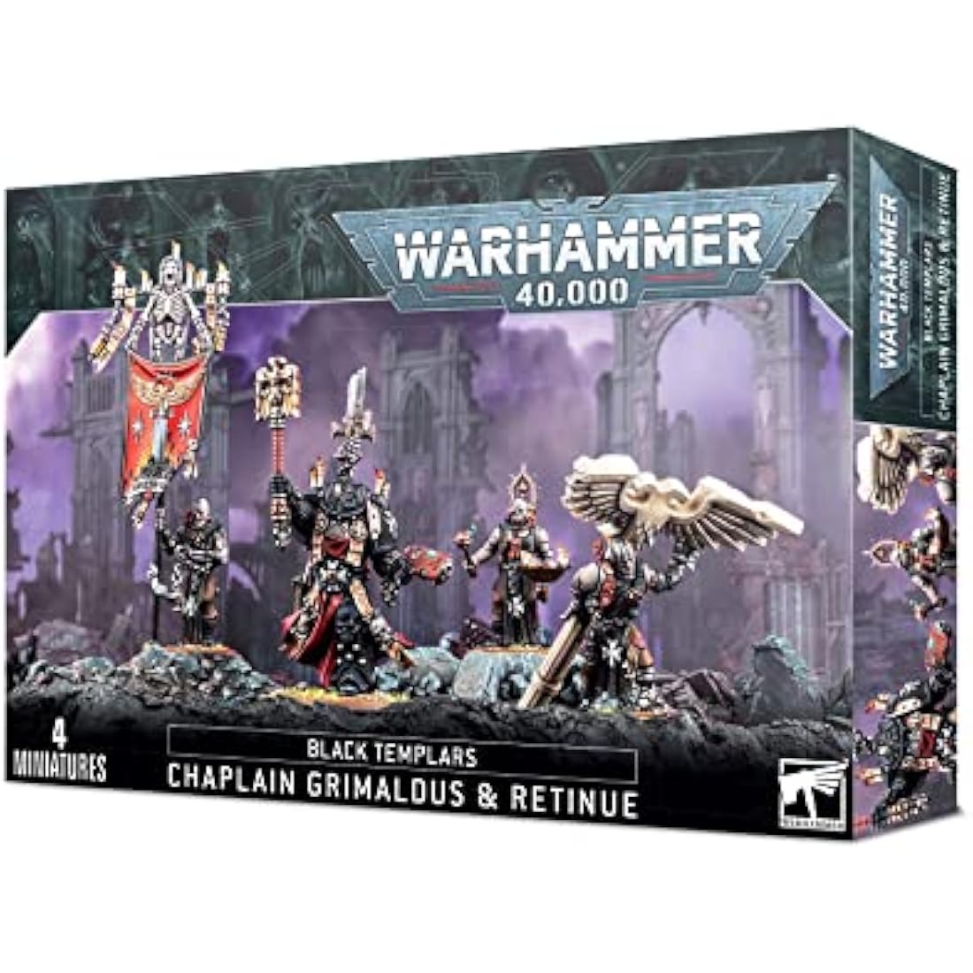 Warhammer 40,000 Black Templars: Grimaldus & Retinue Miniature Set