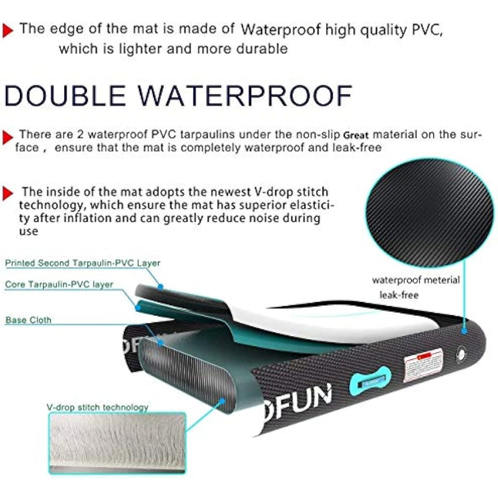 ALIFUN Inflatable Gymnastics Air Tumbling Mat with Electric Pump – 10cm
