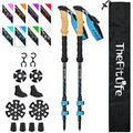 TheFitLife Carbon Fiber Trekking Poles | Ultralight Collapsible Hiking Sticks
