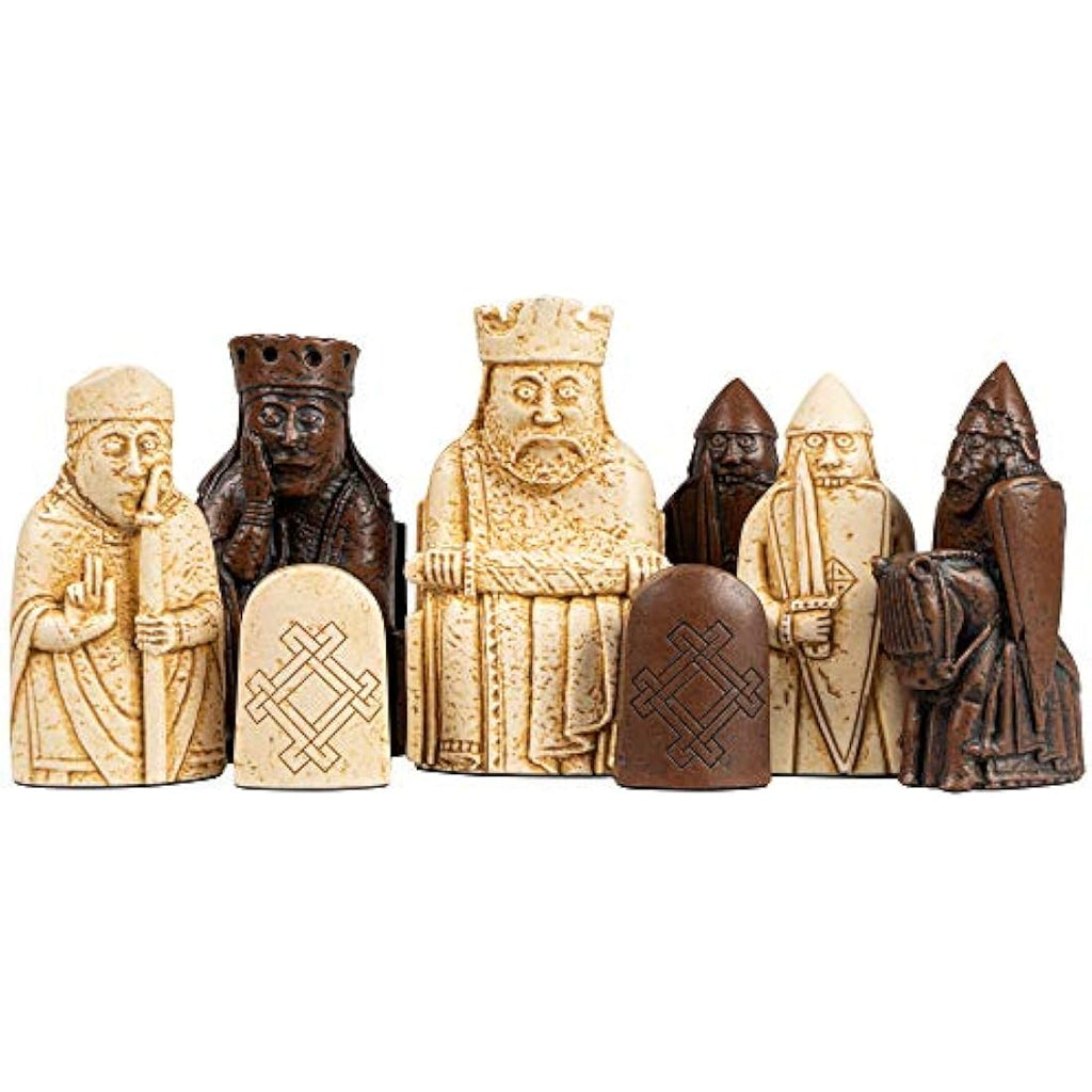 Isle of Lewis Chessmen – Weighted Resin Pieces with 4 Queens