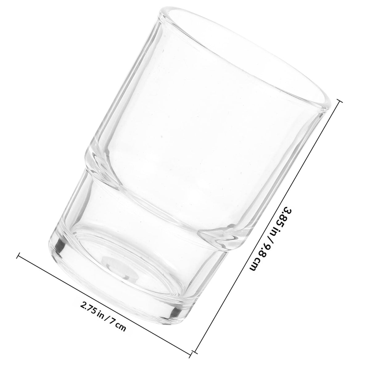 Operitacx 2pcs Rinsing Cup Glass Cup 3.5inch Glass Sleek Design Comfortable and Delicate Touch Holding Toothbrushes for Hotel Use on The Sink - image 2
