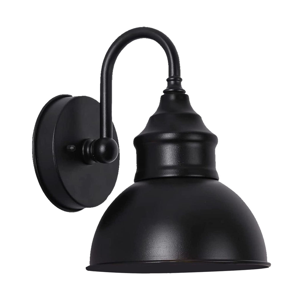 UYHGO Industrial Outdoor Wall Lantern – IP44 Waterproof E27 Black Sconce