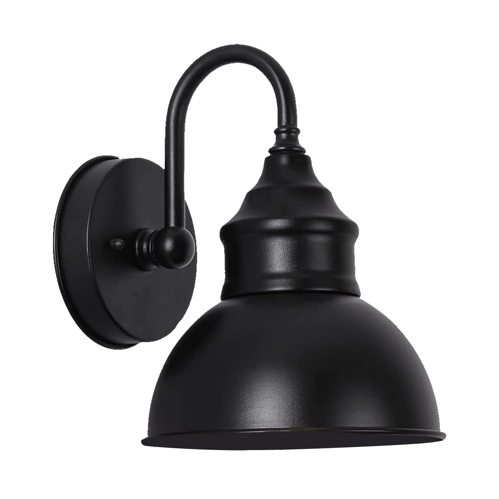 UYHGO Industrial Outdoor Wall Lantern – IP44 Waterproof E27 Black Sconce