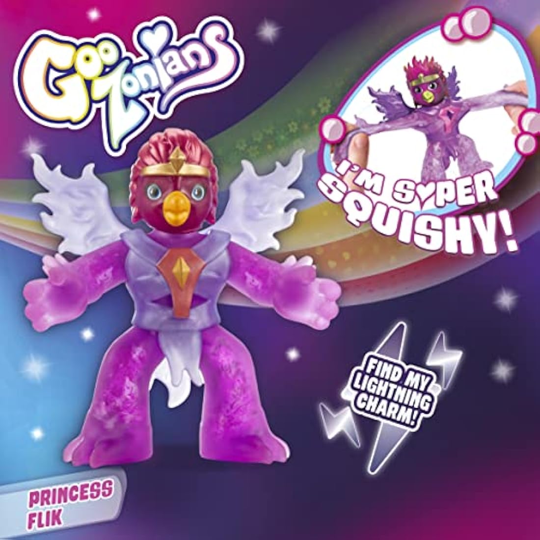 GooZonians Princess Flik Stretchy Squishy Action Figure Toy for Girls