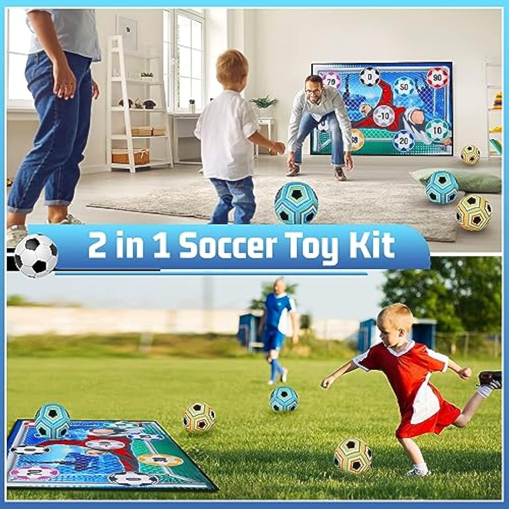 VATOS Kids Football Toss Game Set – Indoor Outdoor Foldable Goal Toy
