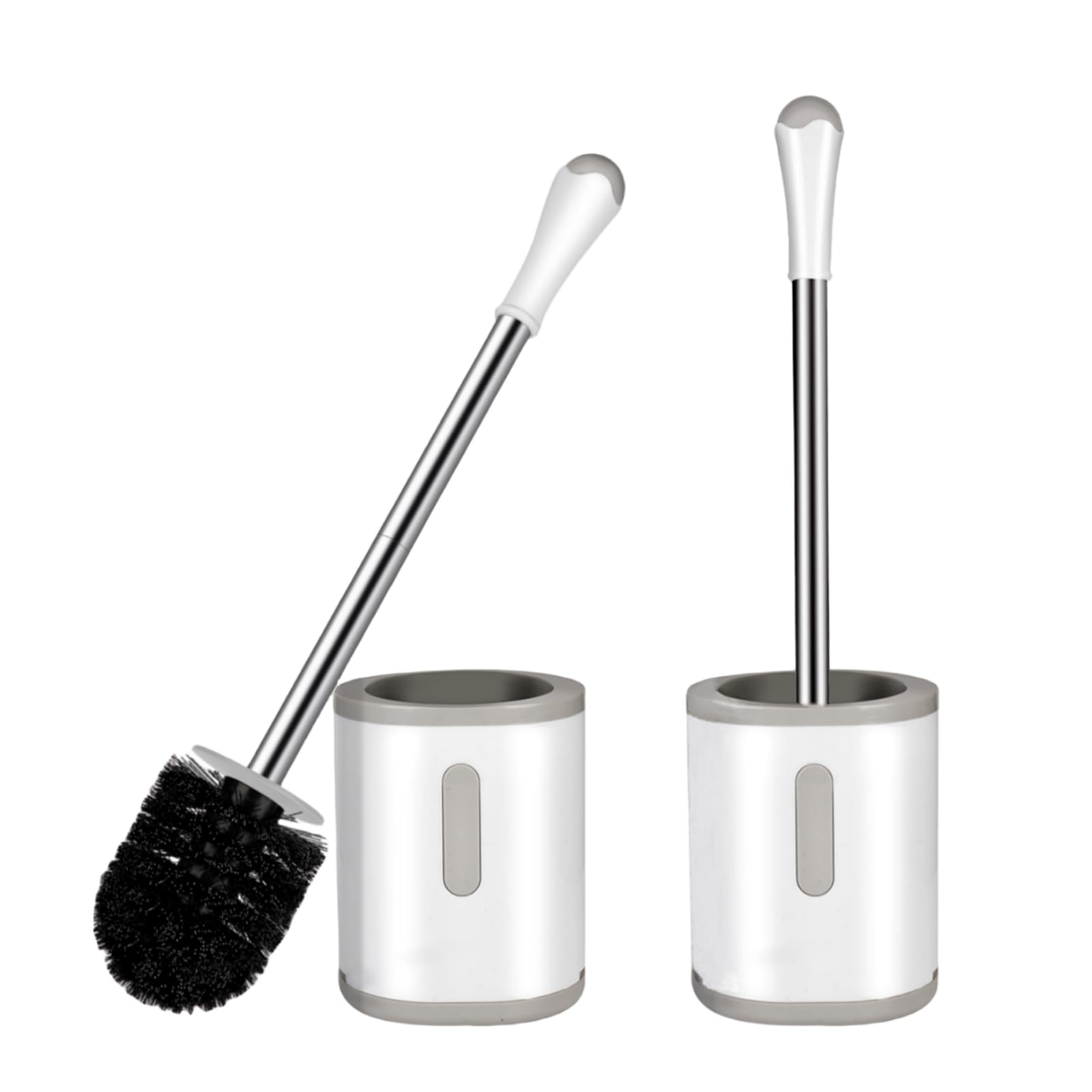 Toilet Brush and Holder 2-Pack | Compact Stainless Steel