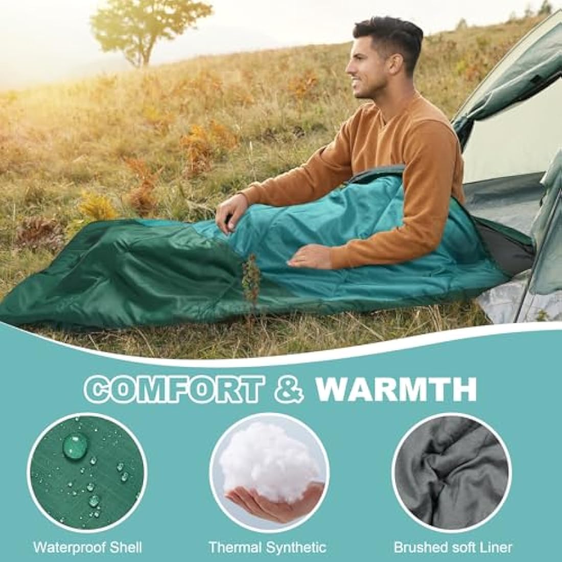 Mcota XL Sleeping Bag | Lightweight Waterproof Mummy Bag for Camping