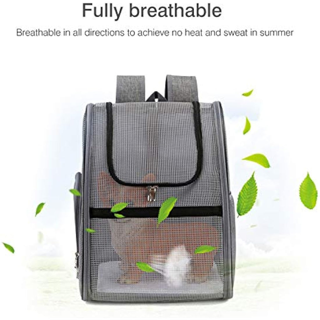 Expandable Cat Carrier Backpack – Breathable Pet Bag, Black