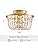 Modern Gold Crystal Chandelier | Semi-Flushmount Ceiling Light